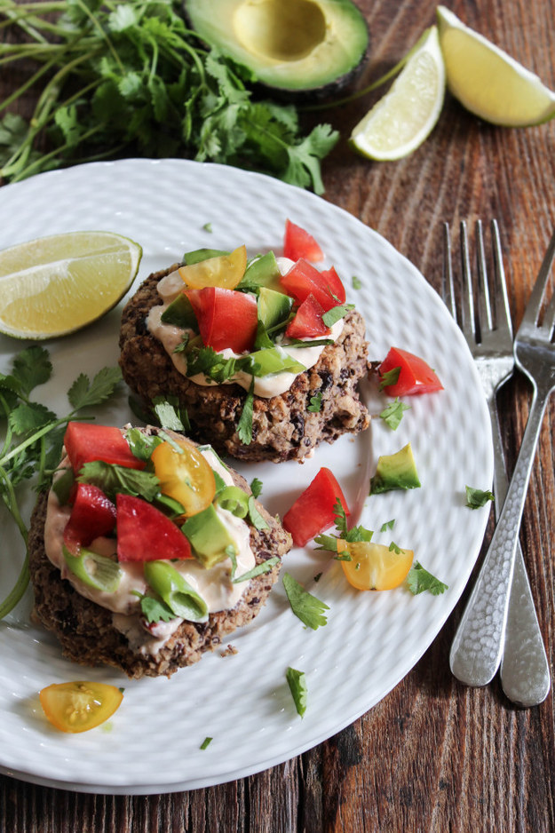 Black Bean Cakes with Chipotle Sour Cream