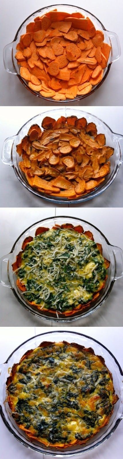 If you love carbs but happen to be gluten-free, sweet potatoes also make for an excellent quiche crust.