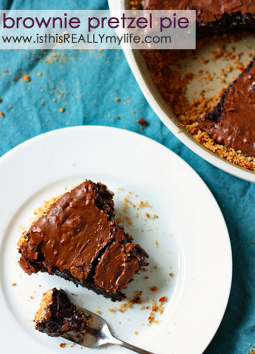 On the flip side, a brownie pie crusted with pretzels is an equally good idea.