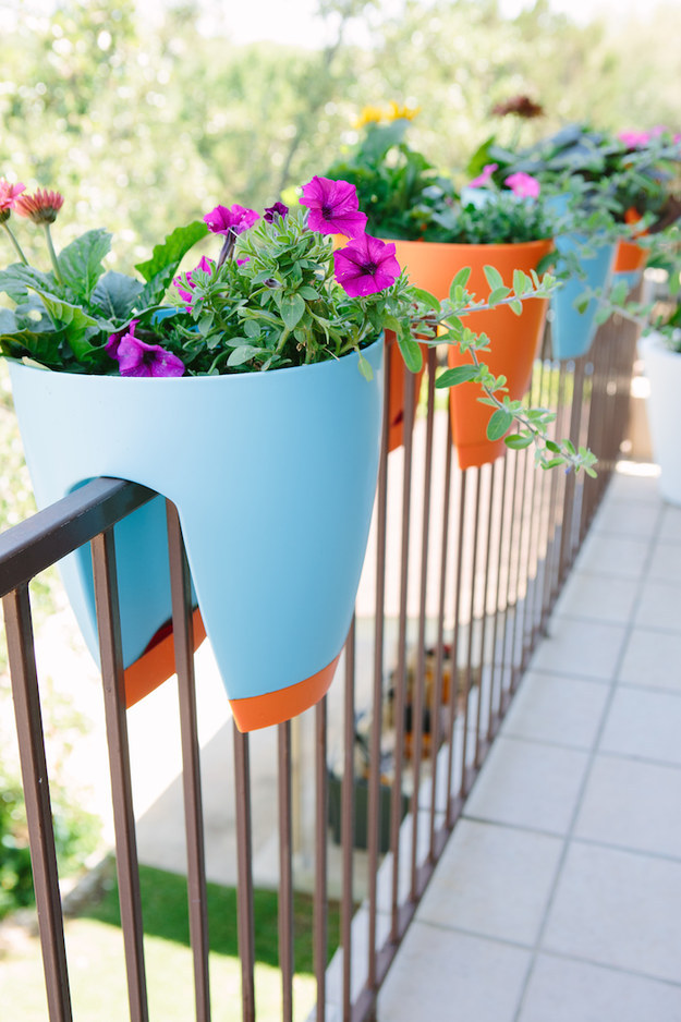 Or get railing planters.