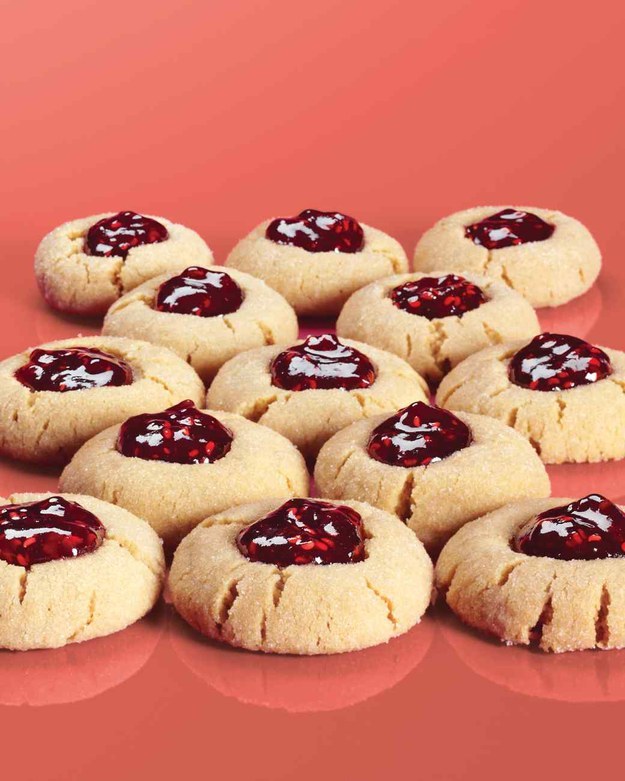 PB &amp; J Thumbprint Cookies