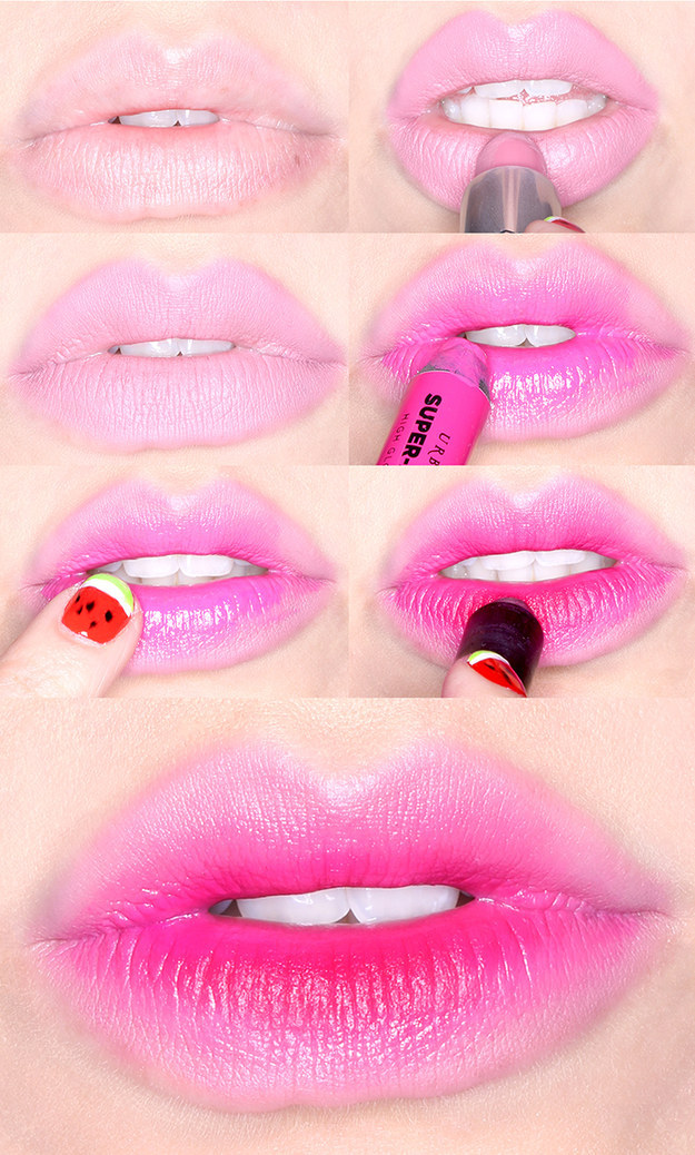 Try this ombre pink look!