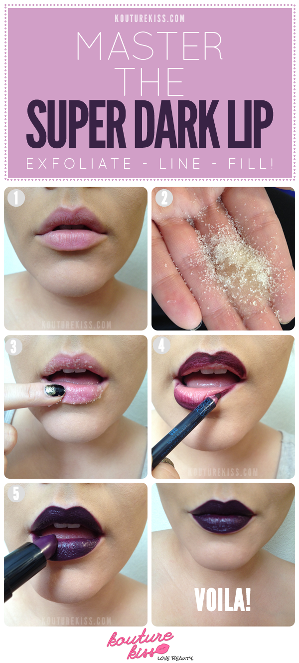 Or go full-on witch with this super-dark lipstick.