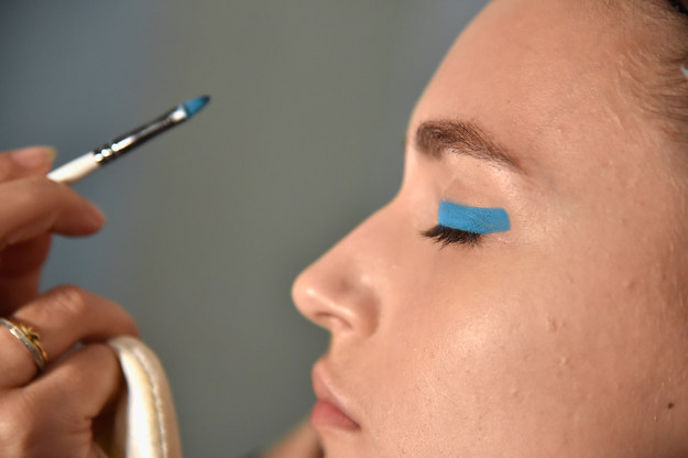 Or straight-up color block your eyes with your favorite shade.