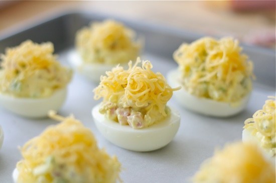 Ham &amp; Cheese Melt Deviled Eggs