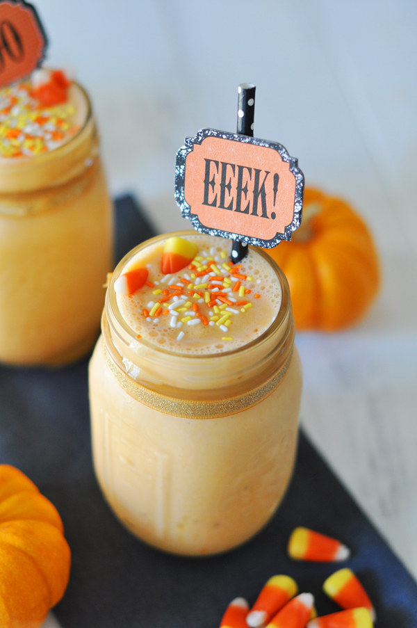 Vegan Candy Corn Milkshake