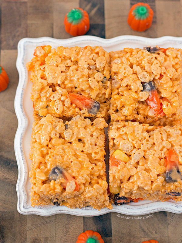 Candy Corn Rice Krispies Treats