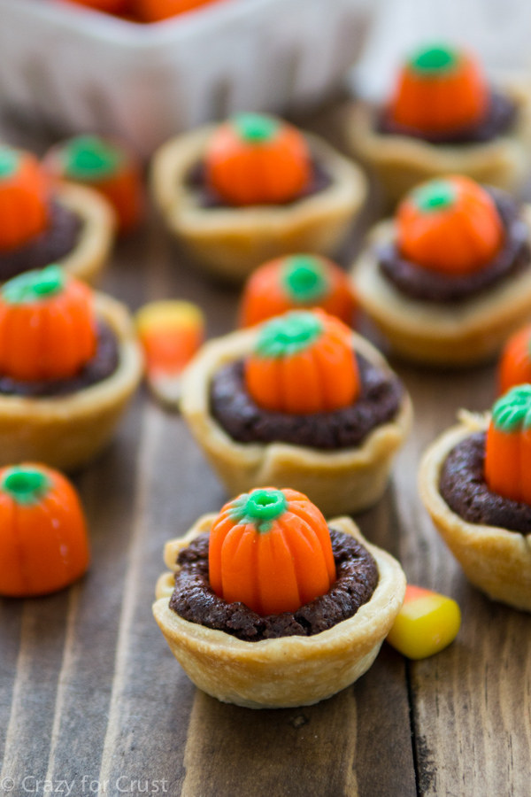 Candy Corn Brownie Pies