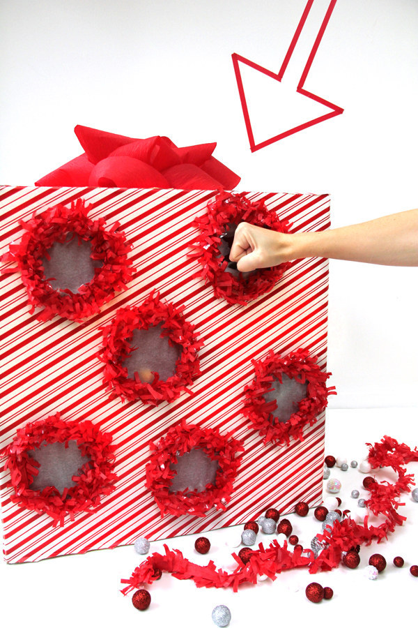 Craft a giant punch box advent calendar.