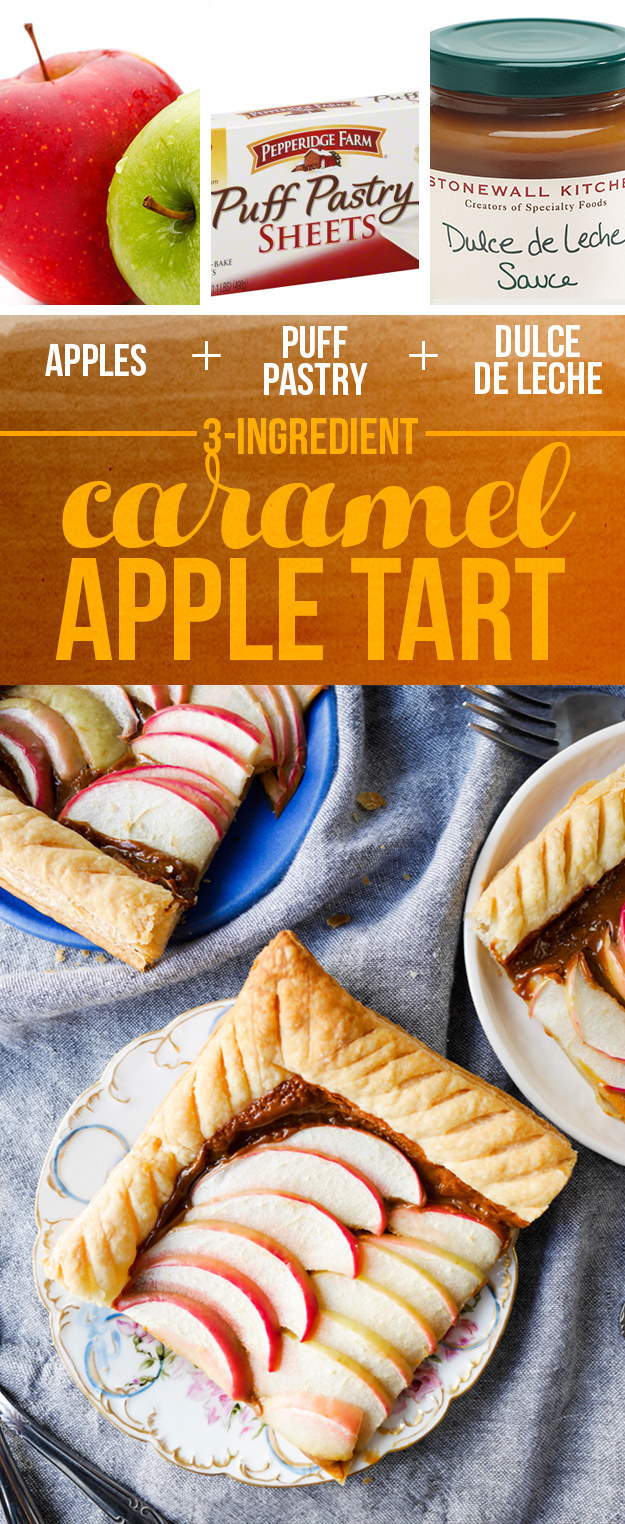 Apples + Puff Pastry + Dulce de Leche = Caramel Apple Tart