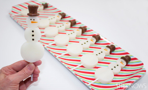 Snowman Jelly Shot Pops