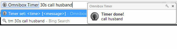 Set a reminder for yourself from the search bar.