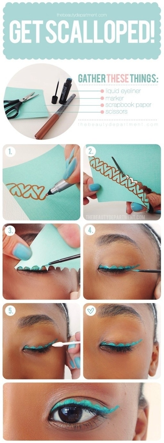 Get a unique scalloped look.