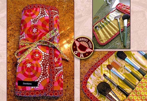 Sew a little sleeping bag for your brushes.