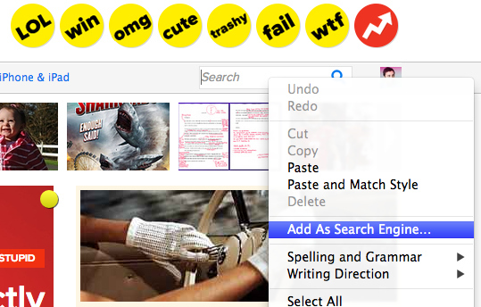 Add custom search engines to search inside specific sites more quickly and easily.
