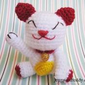 Lucky cat amigurumi free