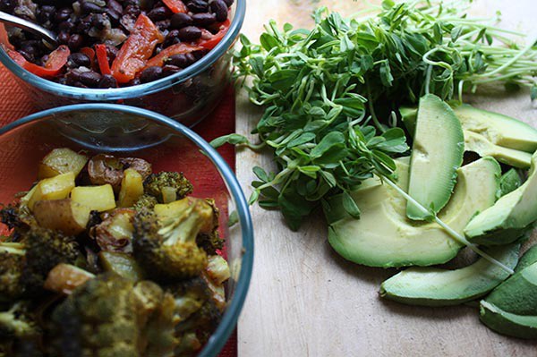 Add some extra veggies to your vegan tacos!